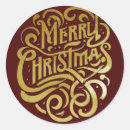 Search for green gold red colours stickers Merry christmas