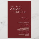 Search for burgundy wedding programs Elegant