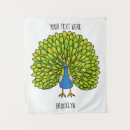 Search for peacock tapestries Exotic bird