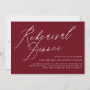 Search for burgundy rehearsal dinner invitations Minimalist