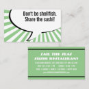 Search for asian food business cards Sushi