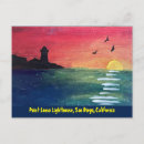 Search for california sunset postcards Lighthouse