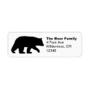 Search for black bears return address labels Silhouette