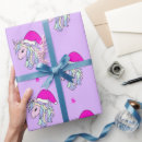 Search for santa unicorn wrapping paper Girl