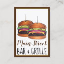 Search for burgers business cards Chef