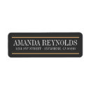 Search for art deco wedding return address labels Black and gold
