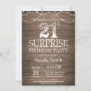 Search for rustic 21st birthday invitations String lights