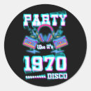 Search for disco party stickers 1970s