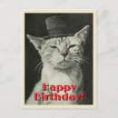 Search for black and white cat face cards Vintage