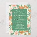 Search for pink and green wedding invitations Botanical