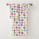 Search for paw print bath towels Colourful