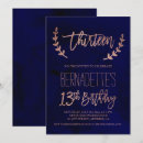 Search for rose gold 13th birthday invitations Elegant