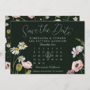 Search for botanical calendar save the dates Simple