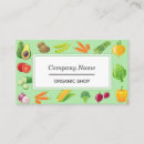 Search for vegetable business cards Organic vegetables