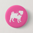 Search for pink pugs badges Cute