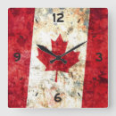 Search for canadian flag clocks Red