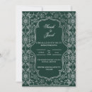 Search for black green white wedding invitations Traditional