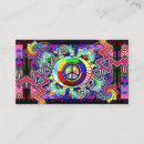 Search for peace business cards Hippie