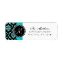 Search for teal glitter return address labels Pattern