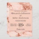 Search for marble and rose gold wedding invitations Elegant