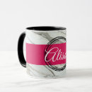 Search for black white pink mugs Hand drawn