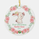 Search for bunny baby christmas tree decorations Floral