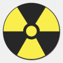 Search for radioactivity stickers Danger