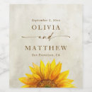 Search for sunflower wine labels Watercolor