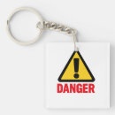 Search for danger sign key rings Hazard