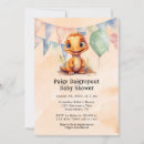 Search for dinosaur baby boy shower invitations Orange