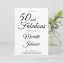 Search for fabulous 50th birthday invitations Minimal typography simple