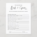 Search for who knows groom best Minimalist