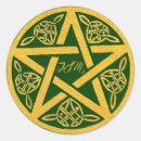 Search for gold pentagram stickers Wicca