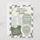 Search for one cool dude birthday invitations For kids