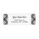 Search for black gingham return address labels Retro