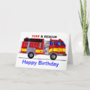 Search for firefighter birthday cards Red