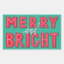 Search for merry christmas rectangle stickers Lettering