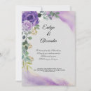 Search for purple lavender gold wedding invitations Flowers