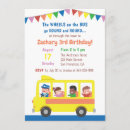 Search for wheels on the bus invitations Kids