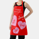 Search for red love heart aprons Cooking