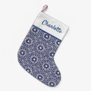 Search for navy blue and white christmas stockings Beach house