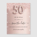 Search for 50th birthday save the date postcards Silver