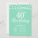 Search for mint green birthday invitations String lights