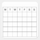 Search for mini calendar stickers Black and white