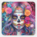 Search for day the dead stickers Sugar skull