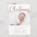 Search for rose gold christening invitations Modern