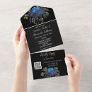Search for royal blue and black wedding invitations Qr code