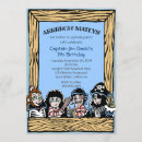 Search for pirate ship birthday invitations Blue