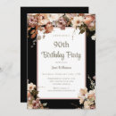 Search for floral 90th birthday invitations Ninety