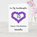 Search for granddaughters 10th birthday cards For her